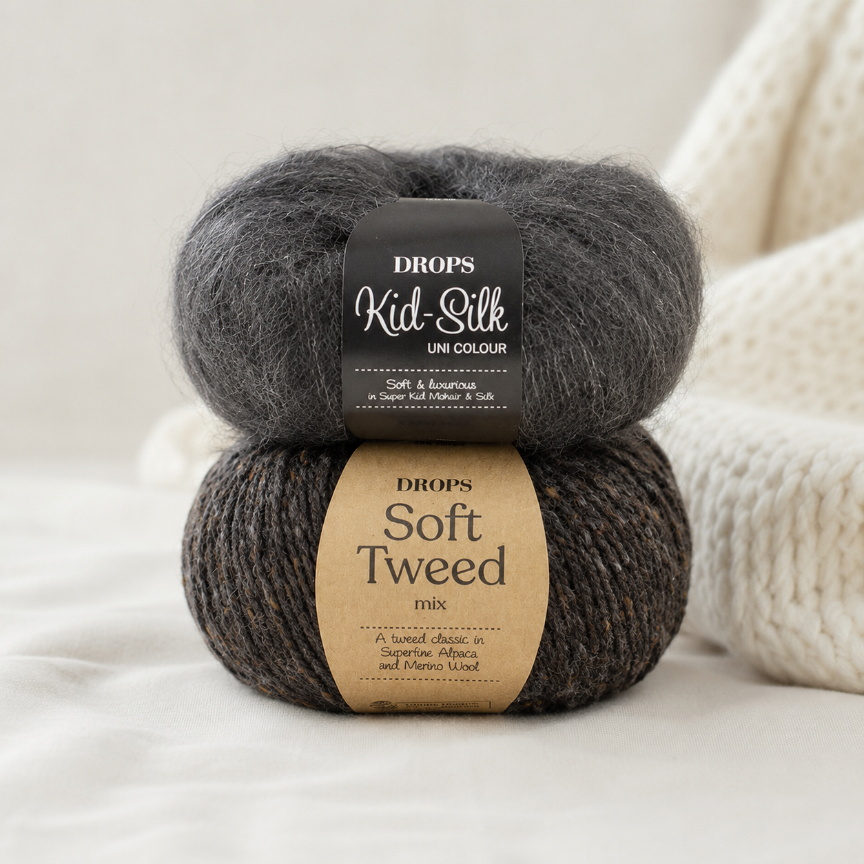 Włóczki DROPS Kid-Silk i DROPS Soft Tweed objęte promocją Super Sale
