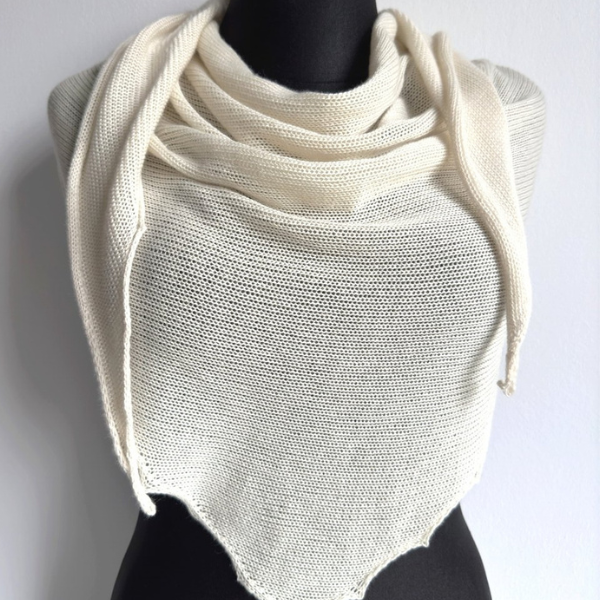 chusta slubna kaszmir ecru