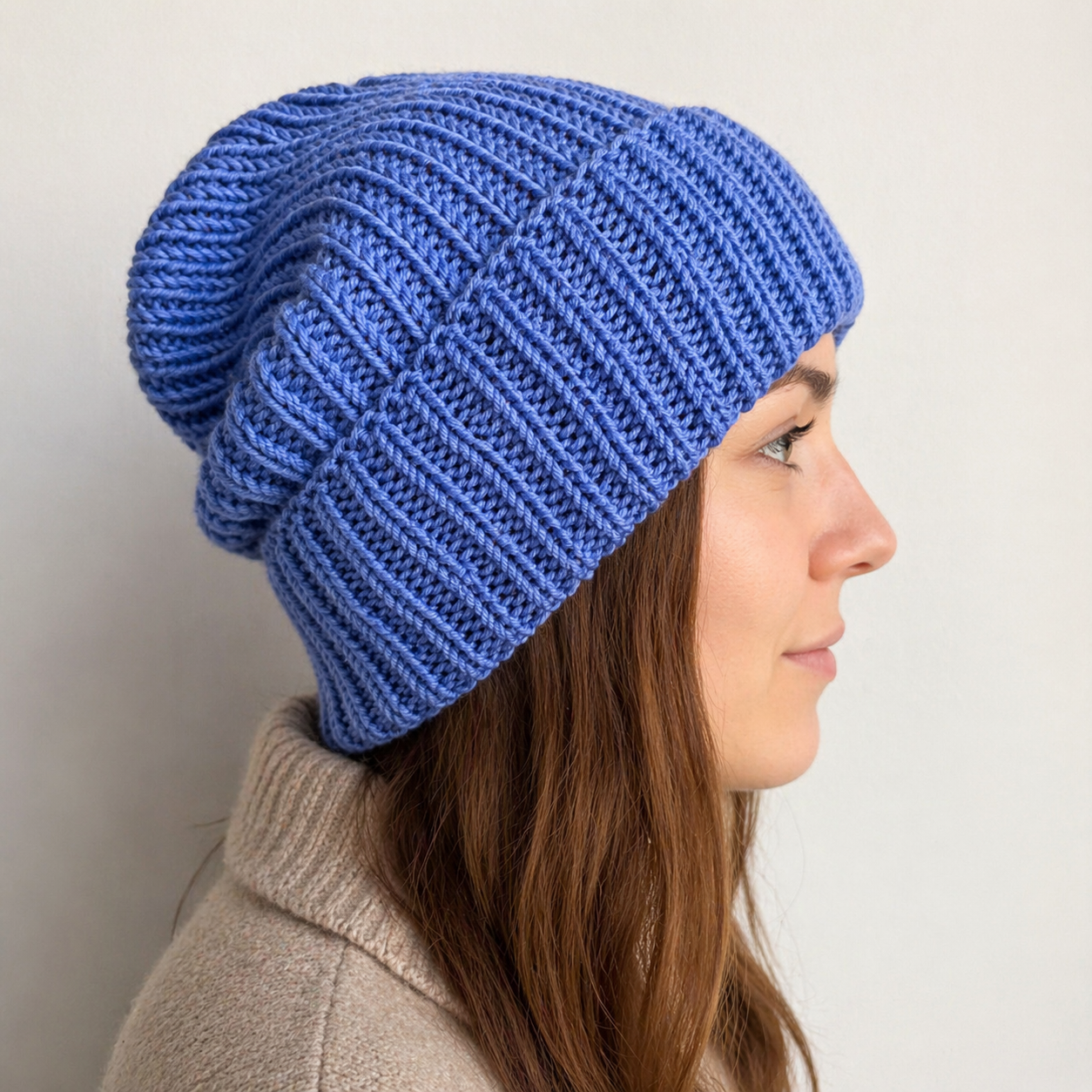 czapka z merino miękka dzianina