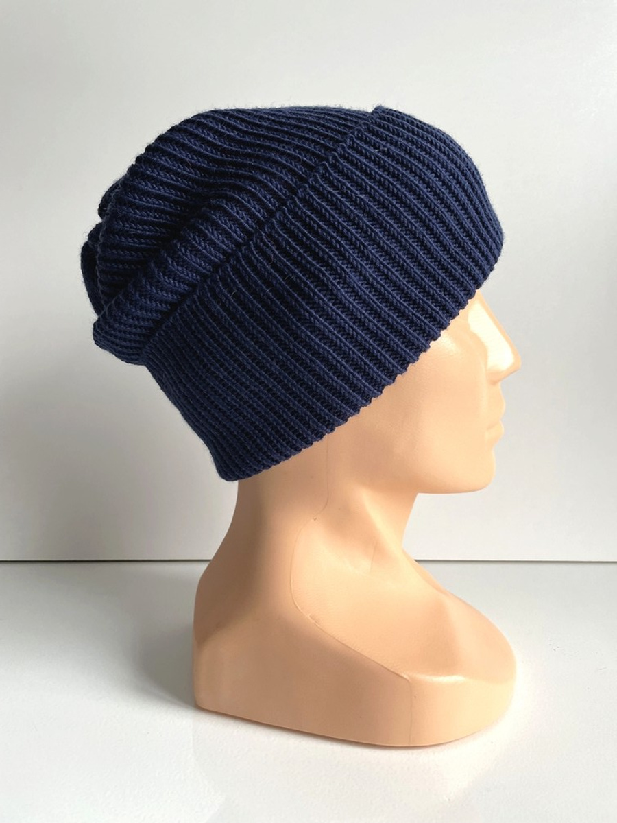 Beanie czapka z wełny merino VARELLA 100% Baby Merino 13 Granatowy