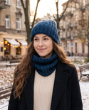 Wywijana czapka kaszmirowa 100% kaszmir 599 Panna