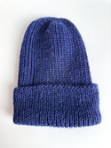 KIARA Turn-Up Beanie 100% Alpaca 5575 Navy