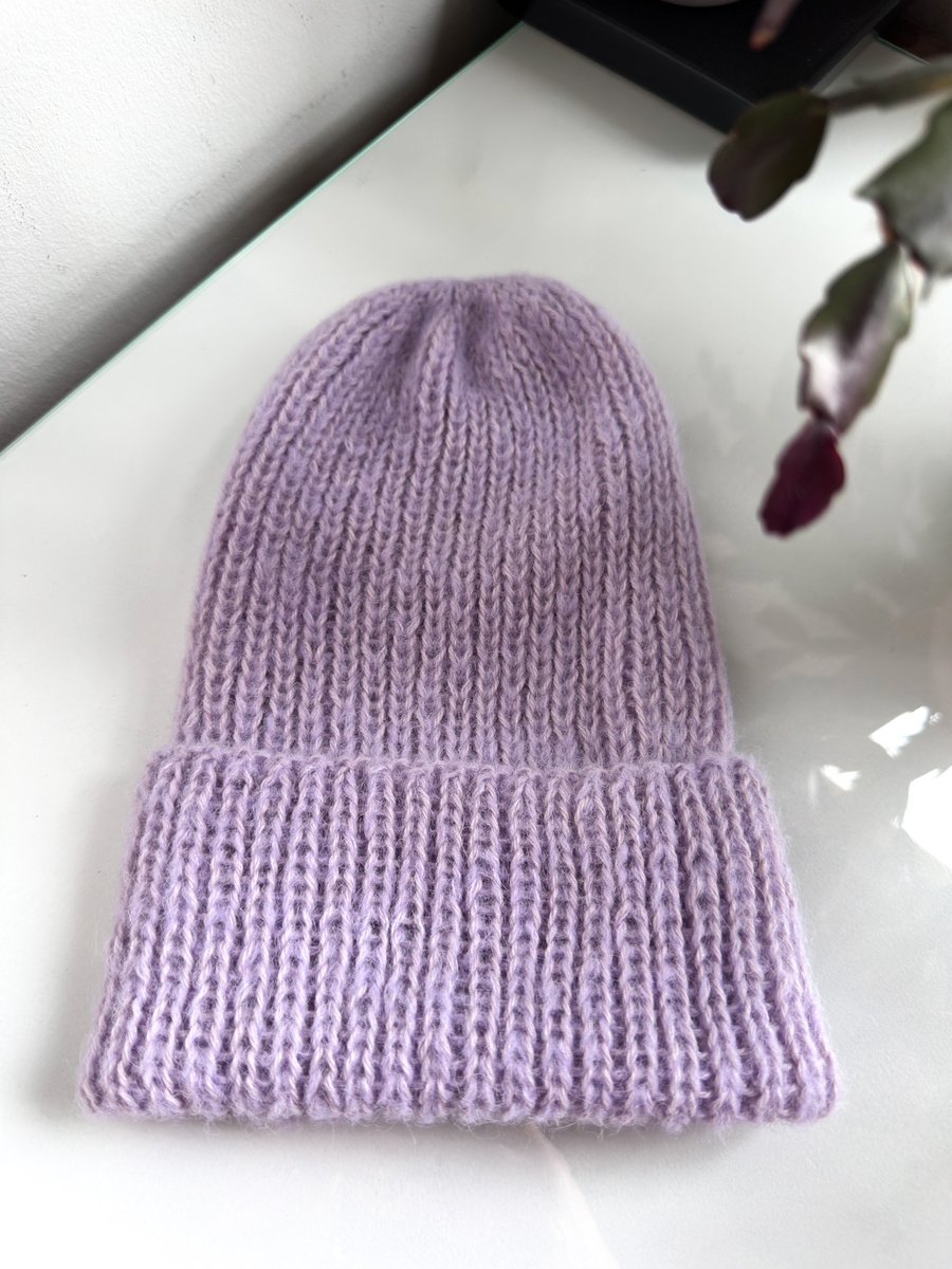 MORGANA – czapka damska beanie alpaka + jedwab 4010/34 słodka orchidea