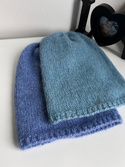 CHMURKA Beanie-Mütze aus Alpaka 21 Meeresblau
