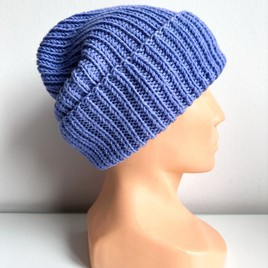 NANA – czapka merino wywijana 100% Baby Merino 25 Lawenda