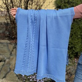 Wykonany ręcznie kocyk dziecięcy 80x80 cm