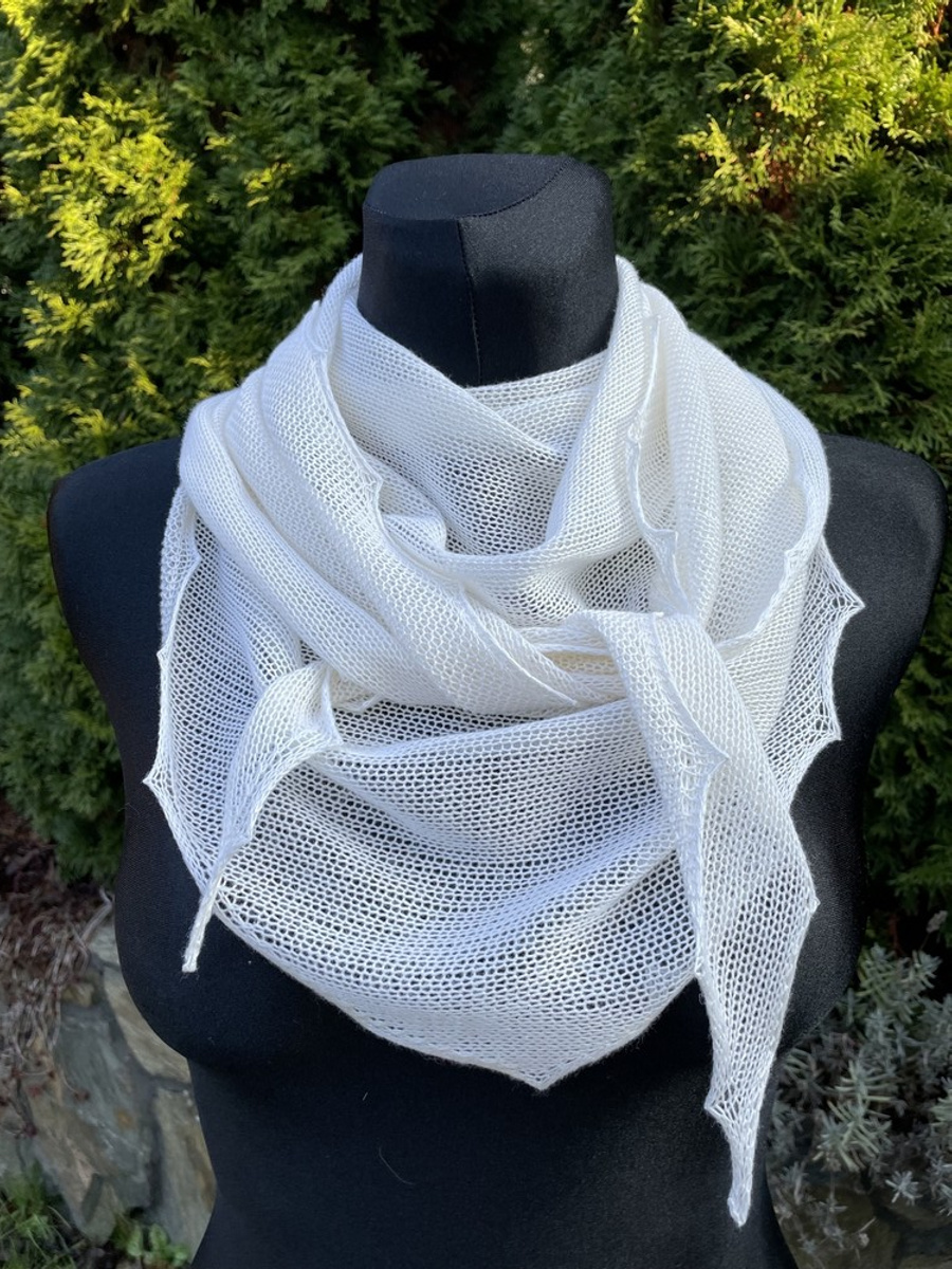 Chusta gładka, symetryczna, 50% Jedwab 50% Merynos Mleko