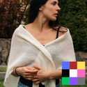 MORGANA Large alpaca and silk shawl – choose your colour