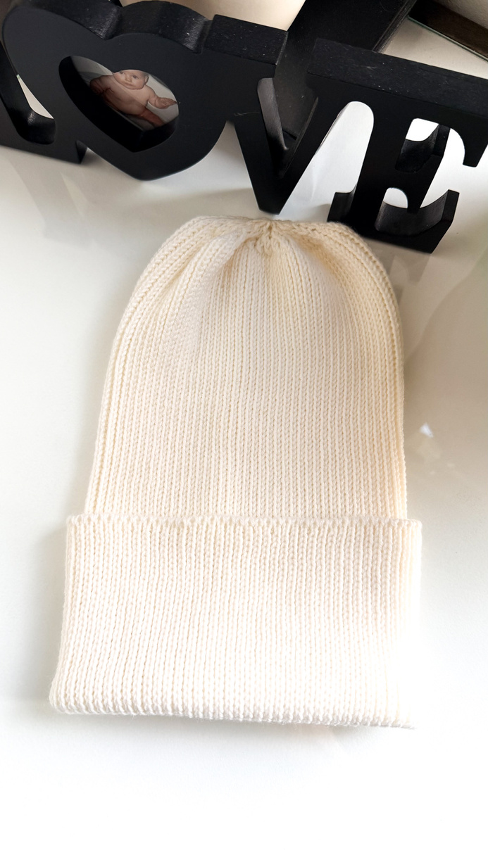 VARELLA Baby Merino Wool Beanie 01 White