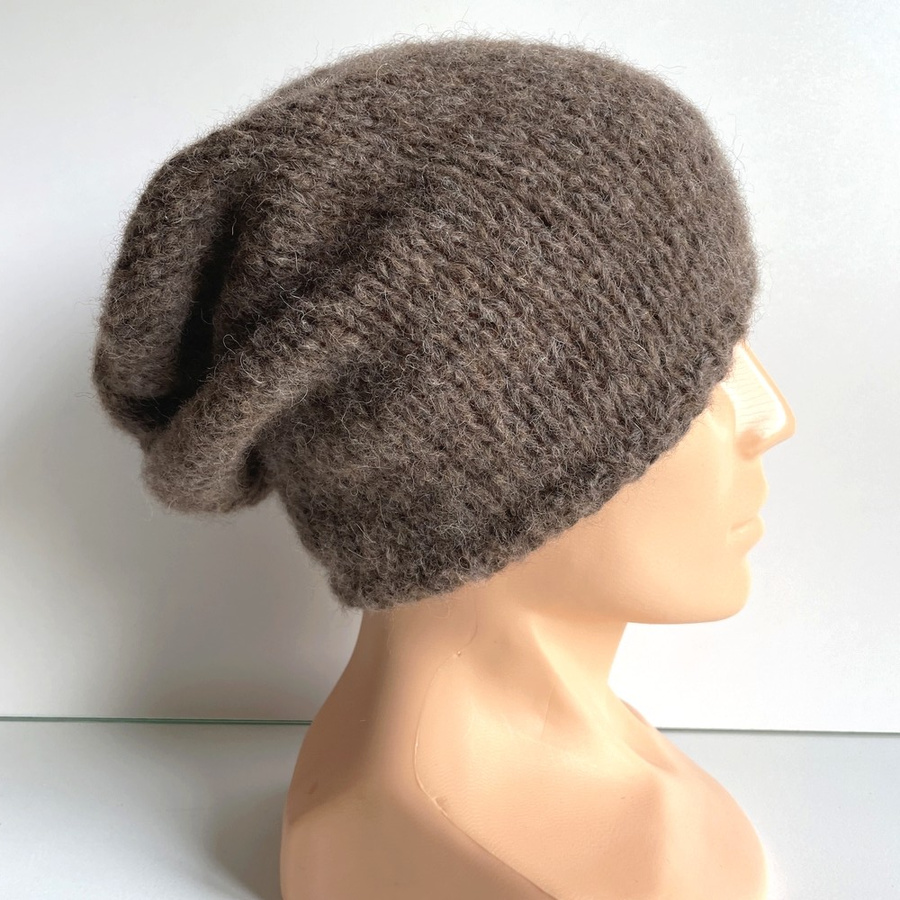 CHMURKA Beanie-Mütze aus Alpaka 05 Braun
