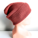 VARELLA – czapka beanie z wełny merino 48 Blush zimowa