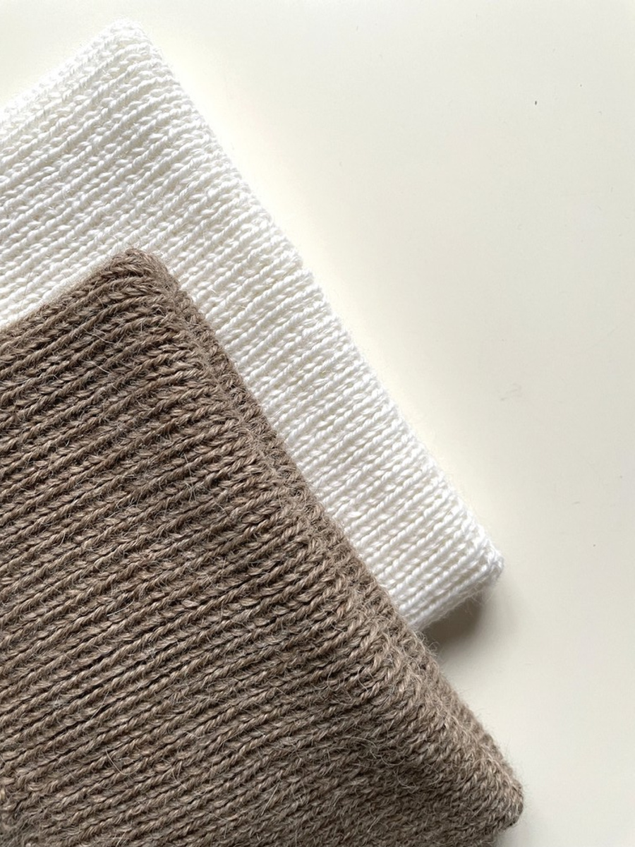 HELEN – czapka z alpaki wywijana 618 nugat beżowy