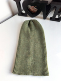 VARELLA – czapka z wełny merino beanie 38 Oliwka, cienka przejściowa