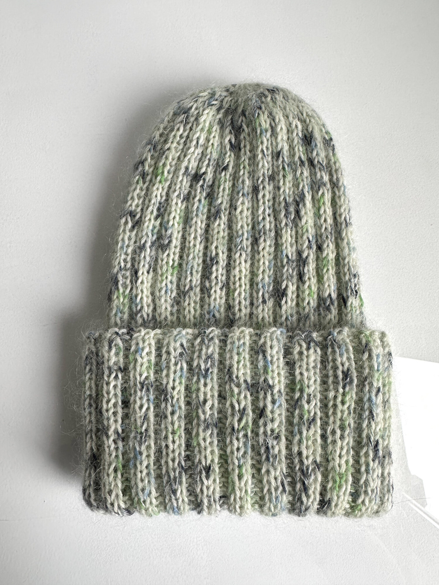 DAISY – czapka beanie ręcznie farbowana baby merino + moher i jedwab 467 Kaktus