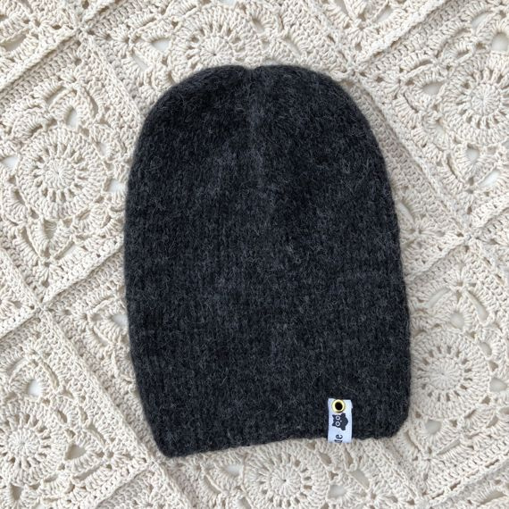CHMURKA Handmade Alpaca Beanie 06 Anthracite