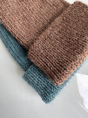 KIARA Turn-Up Beanie 100% Alpaca 607 Brown