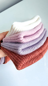 VARELLA – czapka beanie z wełny merino 48 Blush zimowa