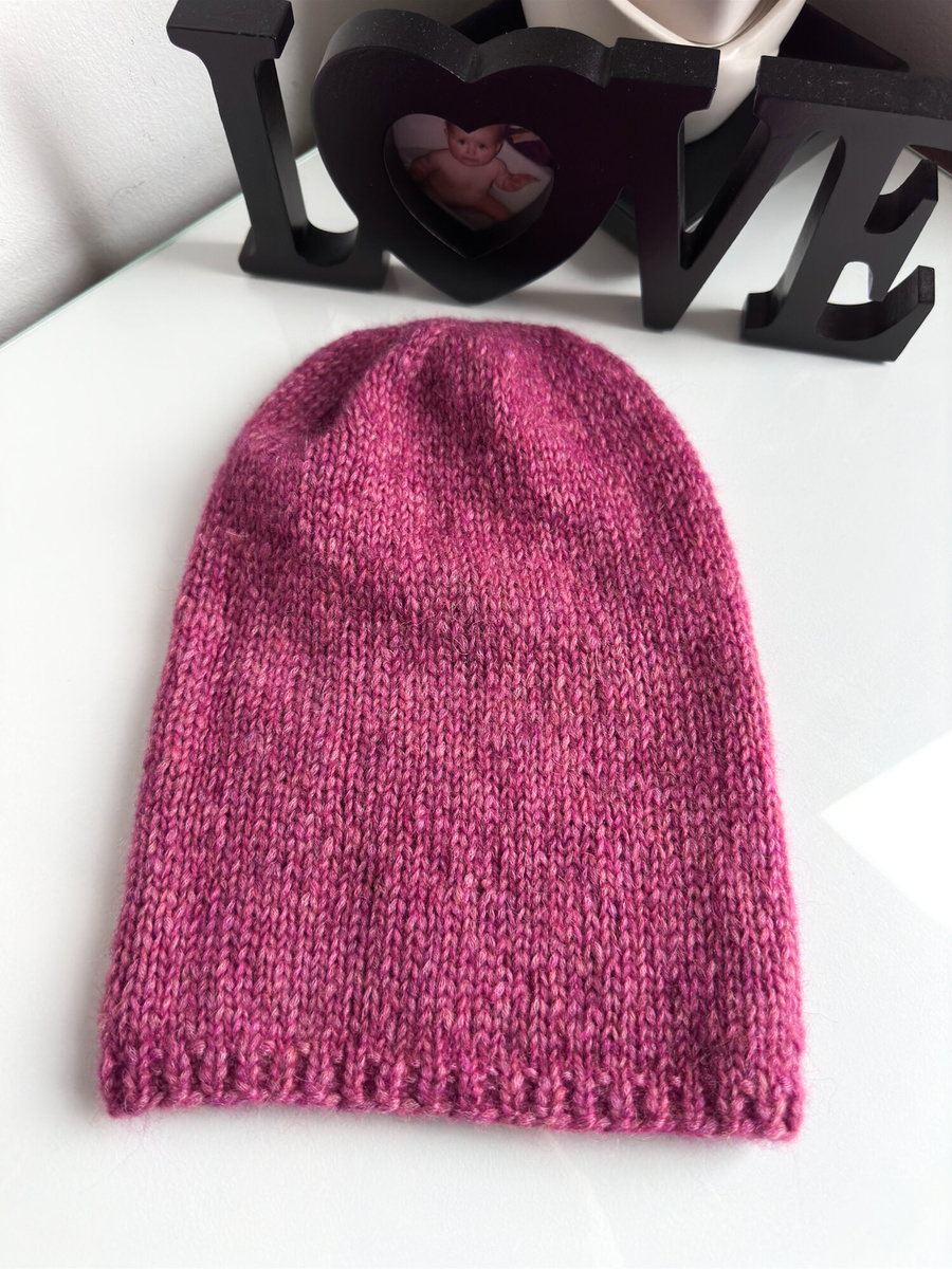 CHMURKA Handmade Women's Alpaca Beanie 14 Wrzos różowy