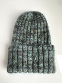 DAISY – czapka beanie handmade baby merino + moher i jedwab 3265 Forest Night