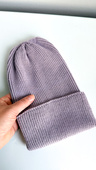 VARELLA Baby Merino Wool Beanie 60 Lawendowy Szron