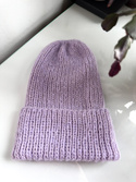 MORGANA – czapka damska beanie alpaka + jedwab 4010/34 słodka orchidea