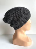 KIARA – czapka beanie z alpaki 100% 506 Ciemny Szary