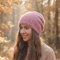 CHMURKA Beanie-Mütze aus Alpaka 24 Mittelrosa