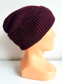 Czapka wywijana HELEN 100% Alpaka 9044 ciemne winogrona