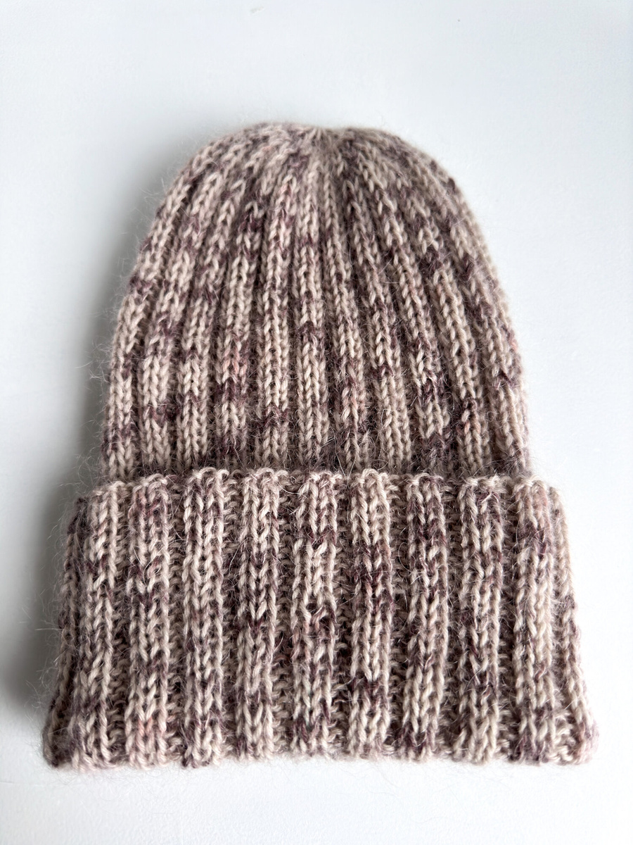 DAISY – czapka beanie handmade baby merino + moher i jedwab 114 Wanilia