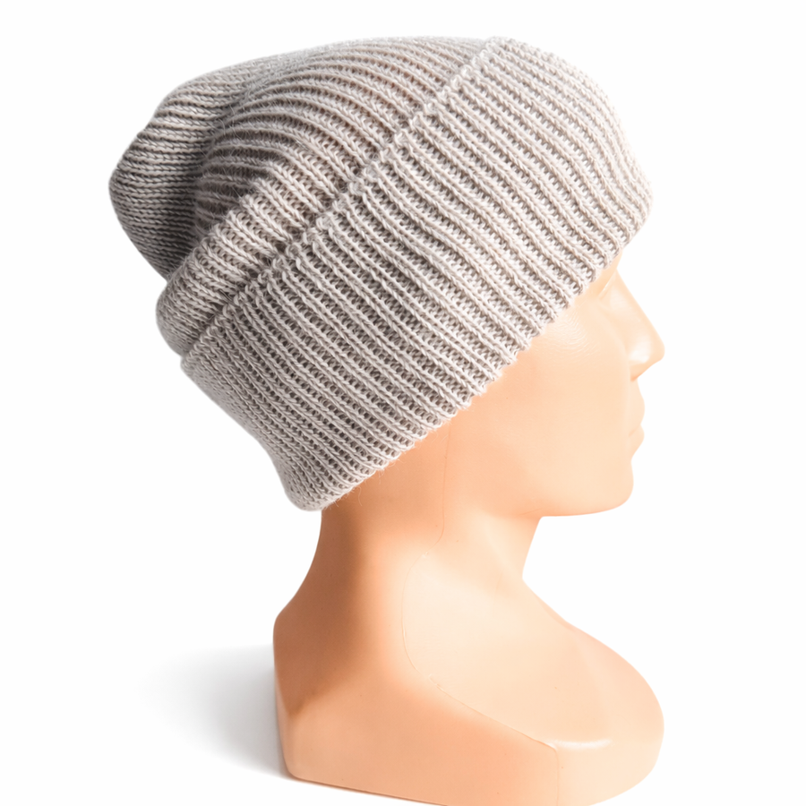 Czapka wywijana HELEN 100% Alpaka 9044 ciemne winogrona