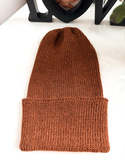 HELEN Turn-Up Beanie 100% Alpaca 9041 Copper Brown