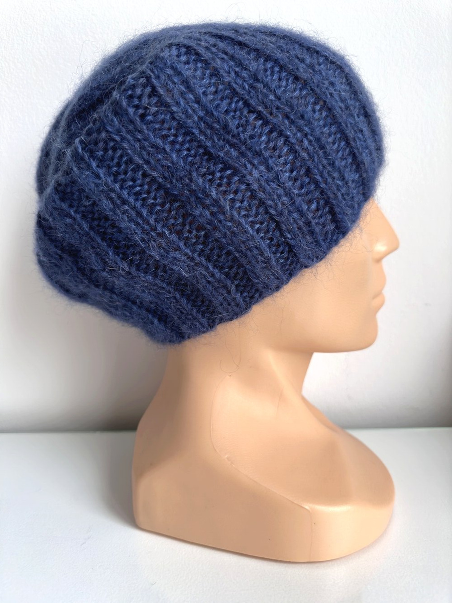 MARGARET 2.0 Beanie Alpaca and Mohair 4305/28 Ciemny Indygo