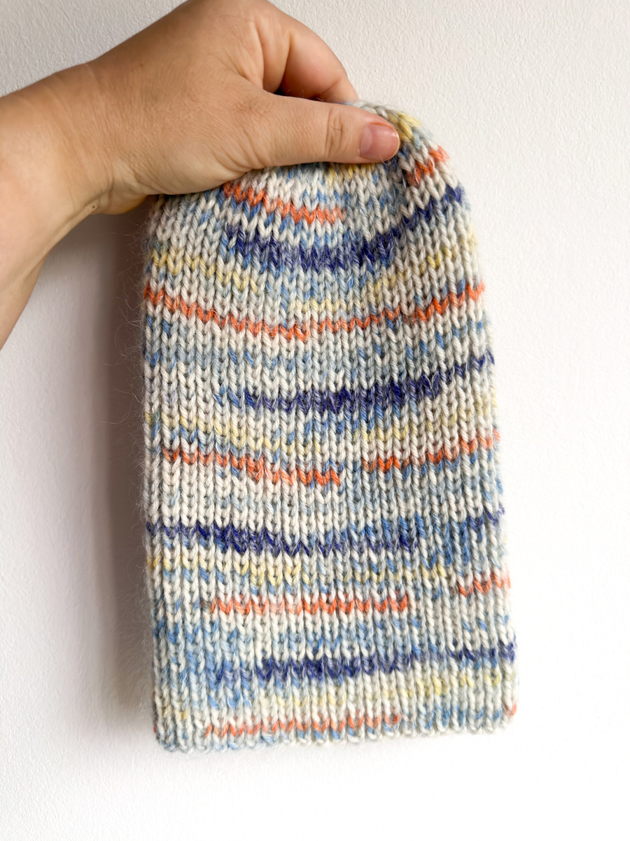 ALURA – ręcznie robiona ciepła czapka beanie merino + moher i jedwab damska 21/59 morski kapitan