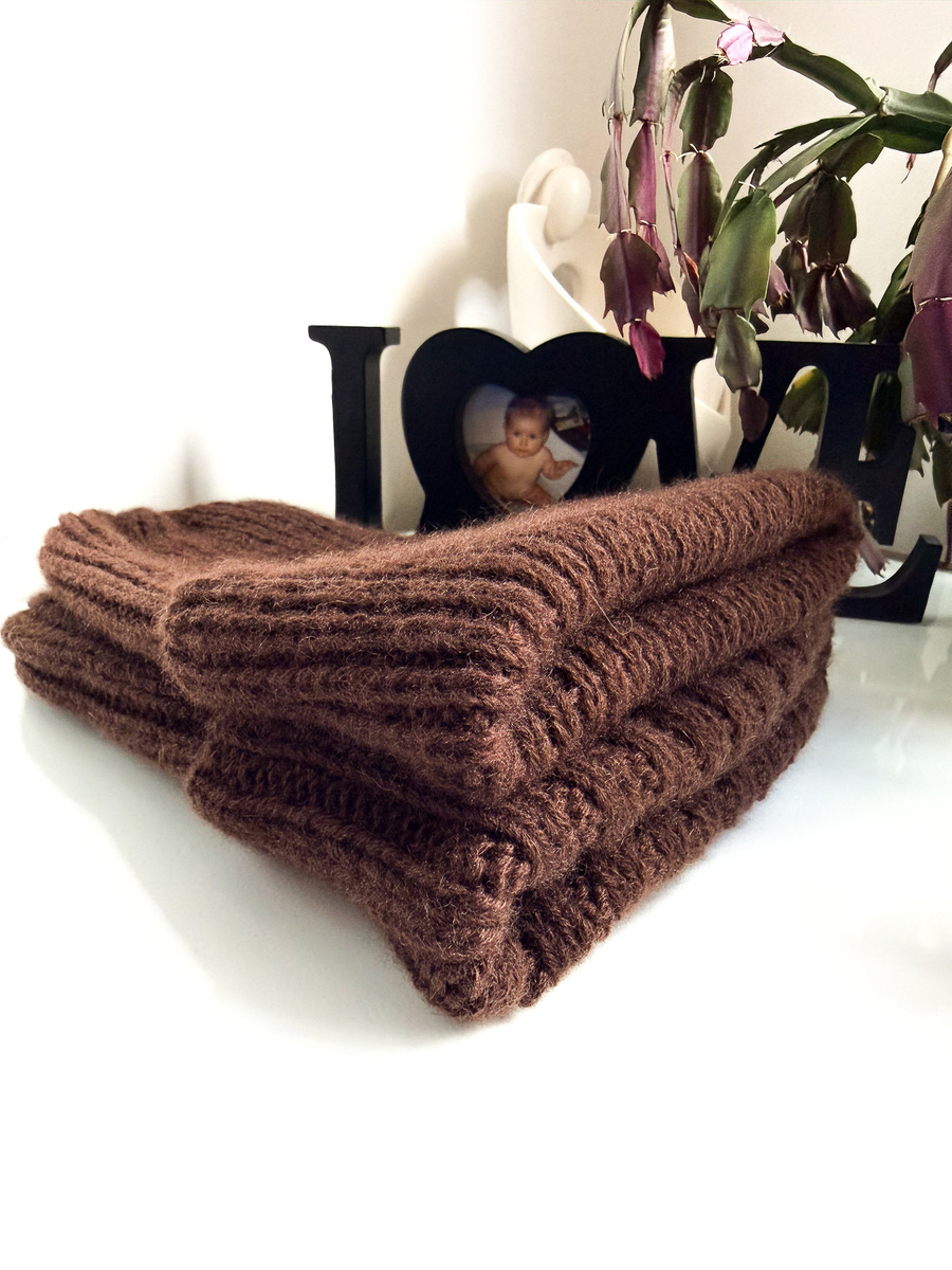 ELARA Turn-Up Cashmere and Silk Beanie 643 Cacao