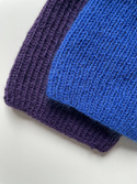 Handmade women's hat AUREA 100% baby merino plus mohair and silk 33/21 Bright Blue