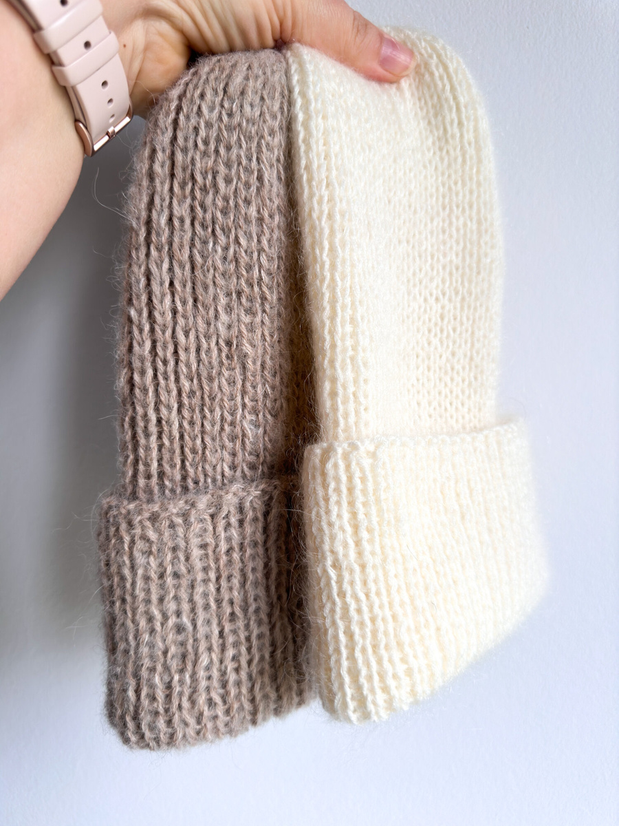 MORGANA – ręcznie robiona czapka damska alpaka + jedwab 2020/04 Jasny Nugat