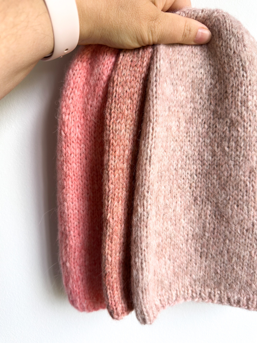 CHMURKA Beanie-Mütze aus Alpaka 50 Pfirsichrosa