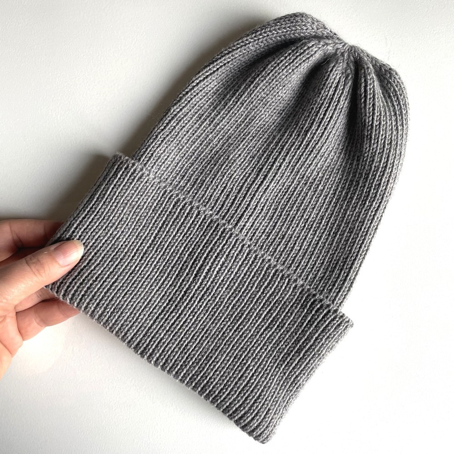 VARELLA Turn-Up Merino Wool Beanie 19 Grey 100% Baby Merino