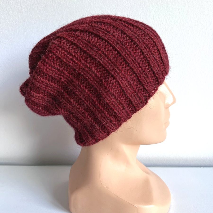 Czapka zimowa LAURIN 100% Alpaka 3650 Bordowy