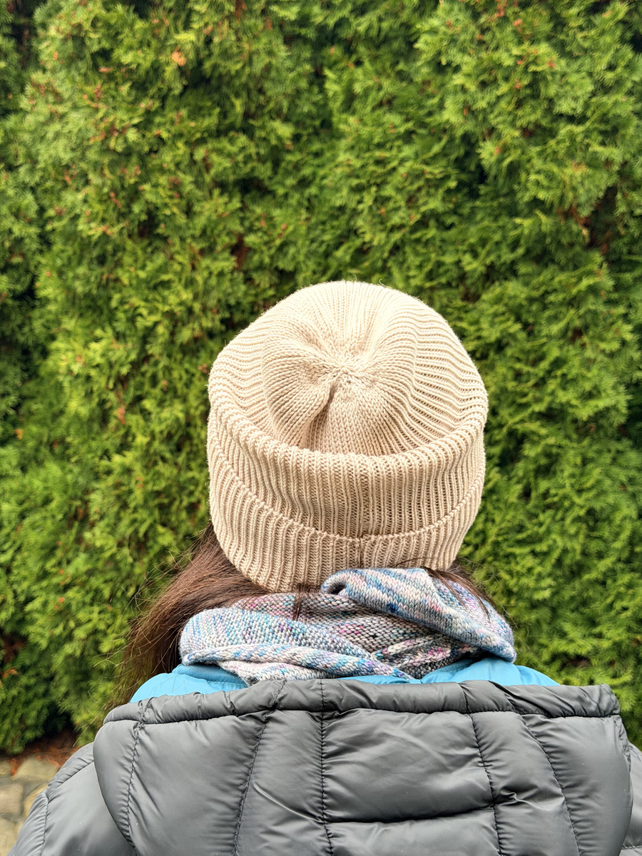 VARELLA – czapka merino beanie wywijana 100% Baby Merino 63 piaskowy