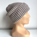 NANA – czapka wywijana z wełny 100% baby merino 23 Jasny Beż