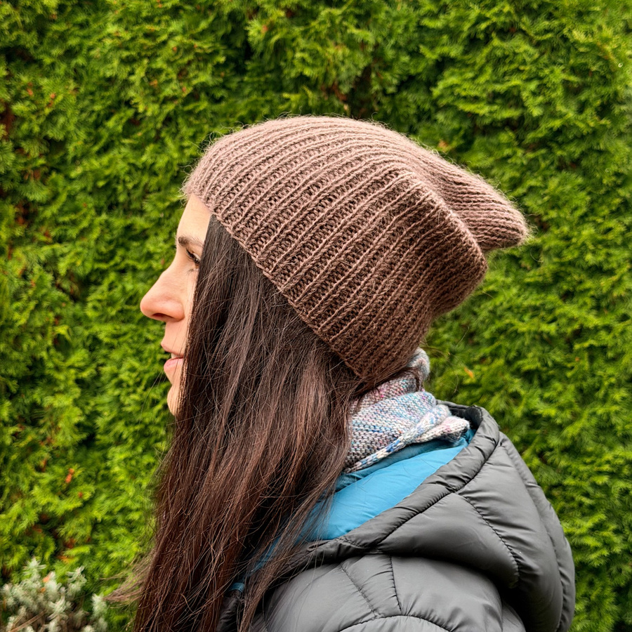 Handmade Czapka damska AUREA 100% Baby Merino plus moher i jedwab 03/29 Wanilia