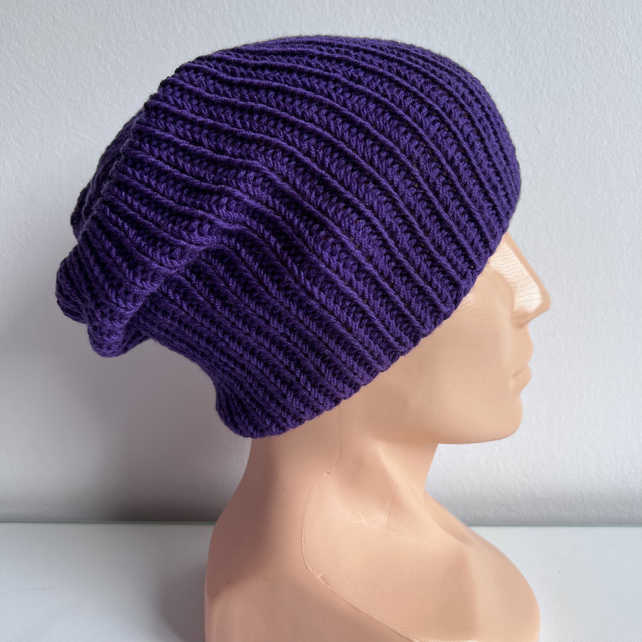 Czapka wełniana NANA 100% Baby Merino Fiolet