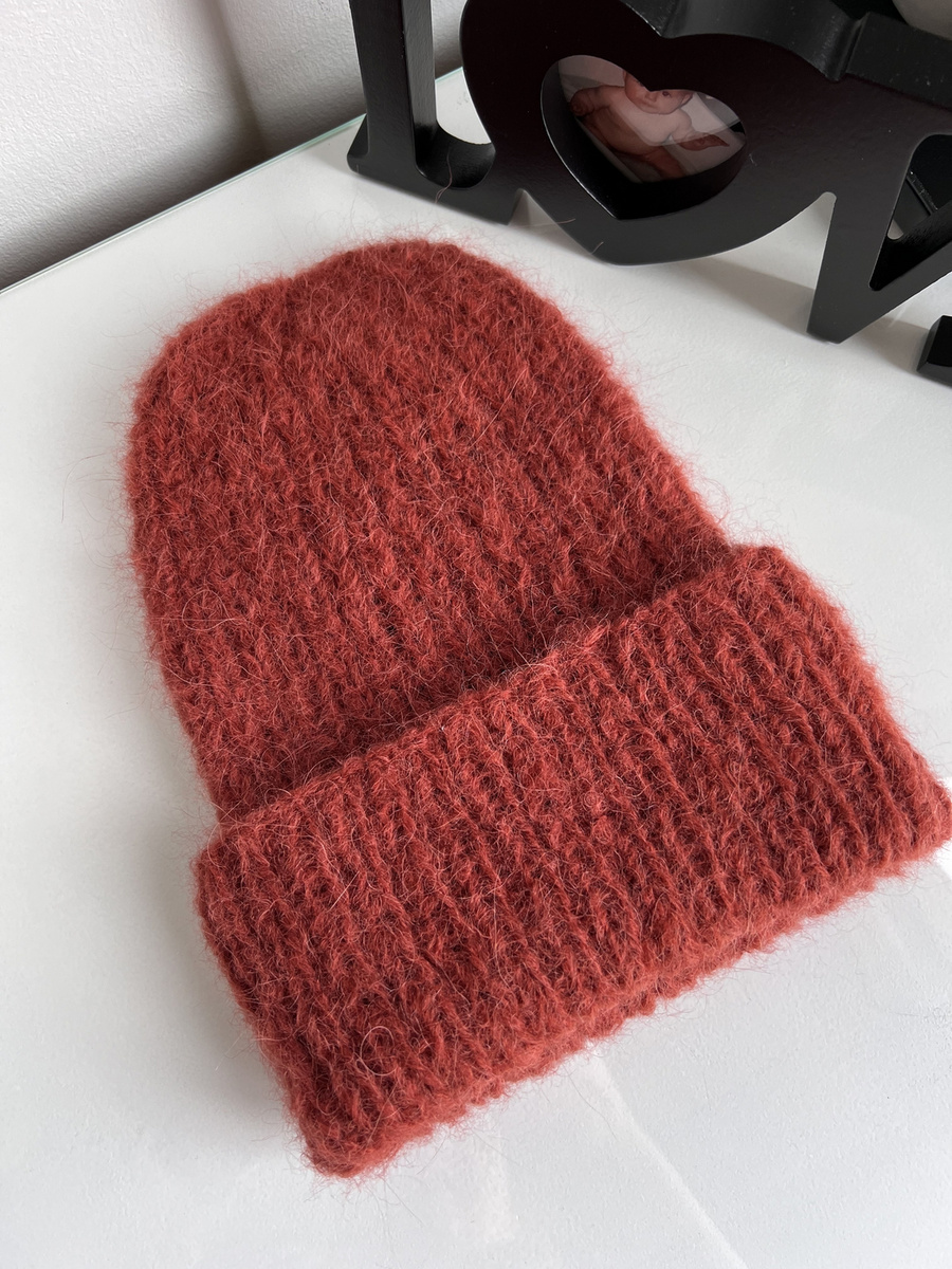 WATA CUKROWA Women's Alpaca Beanie 19 Brick