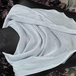 Chusta symetryczna, gładka, bambus i bawełna, Jasnoszara