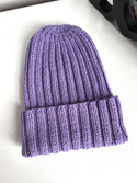 Wywijana czapka merino HELLI 100% Baby Merino 08 Fuksja