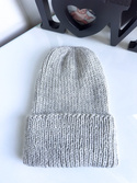 KIARA Turn-Up Beanie 100% Alpaca 9020 perłowo szary jasny