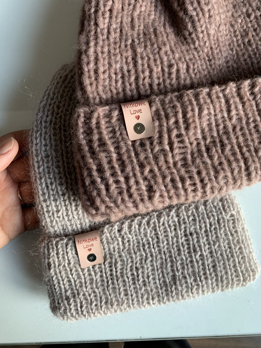 CHMURKA – czapka beanie z alpaki damska ręcznie robiona 29 fiołkowy