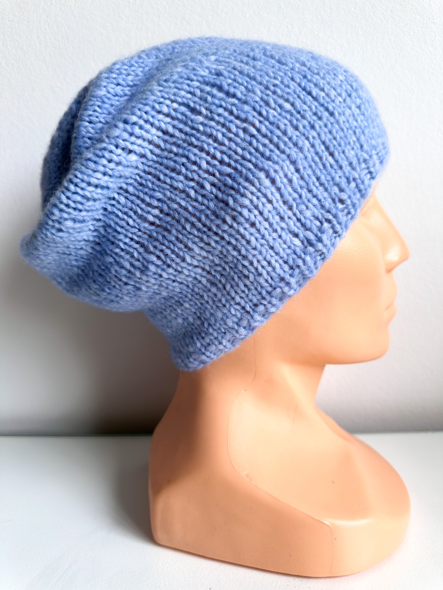 CHMURKA Beanie-Mütze aus Alpaka 36 Hellblau