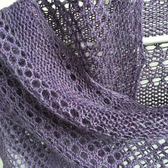 Hand-Knitted Shawl in 100% Alpaca Wool – CHOOSE YOUR COLOR